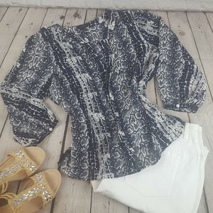 (6) Talbots Silk Blouse